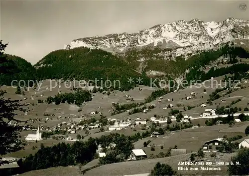 AK / Ansichtskarte Amden_SG Blick zum Mattstock Amden_SG