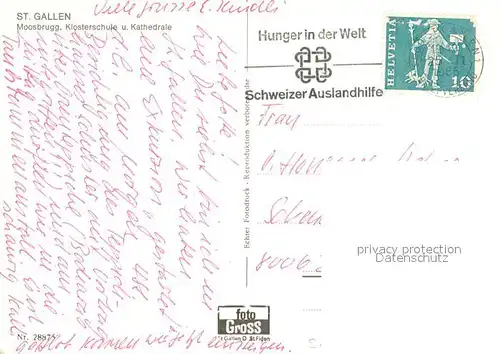 AK / Ansichtskarte St_Gallen_SG Moosbrugg Klosterschule und Kathedrale St_Gallen_SG