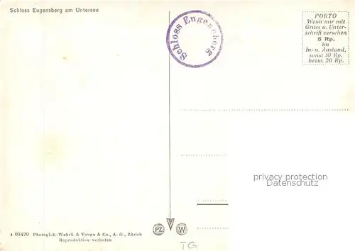 AK / Ansichtskarte Untersee_TG Schloss Eugensberg Untersee TG