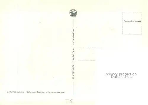AK / Ansichtskarte Thurgau_Schweiz Schweizer Trachten Thurgau Schweiz