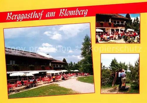 AK / Ansichtskarte Bad_Toelz Berggasthof am Blomberg Terrasse Park Bad_Toelz