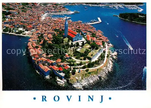 AK / Ansichtskarte Rovinj_Rovigno_Istrien Fliegeraufnahme Adriatic Sea 