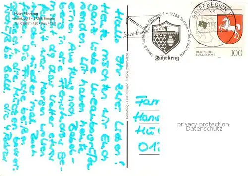 AK / Ansichtskarte Templin Hotel Faehrkrug Terrasse Faehre Theke Templin