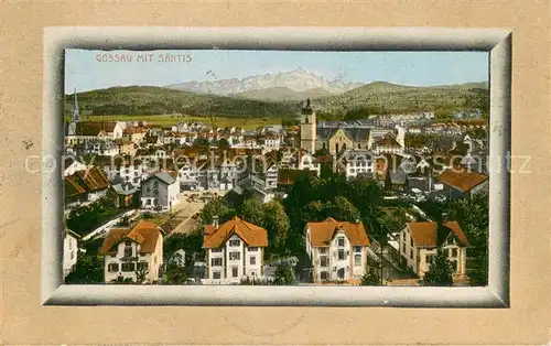 AK / Ansichtskarte Gossau_SG mit Saentis Gossau_SG