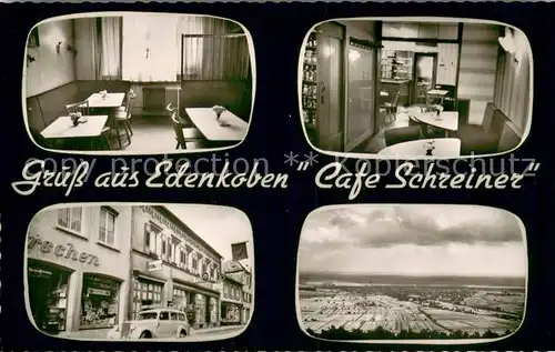 AK / Ansichtskarte Edenkoben Cafe Schreiner Gastraeume Panorama Edenkoben