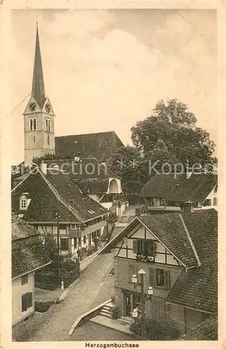 AK / Ansichtskarte Herzogenbuchsee Ortspartie mit Kirche Herzogenbuchsee