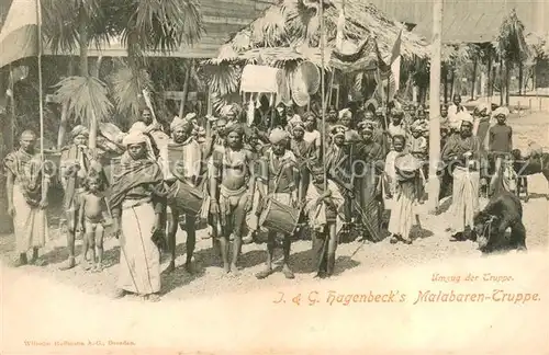 AK / Ansichtskarte Stellingen_Hamburg Hagenbecks Malabaren Truppe Umzug der Truppe Stellingen Hamburg