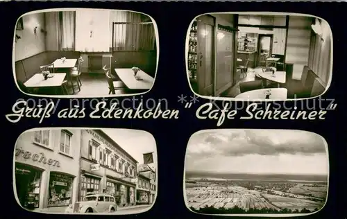 AK / Ansichtskarte Edenkoben Cafe Schreiner Gastraeume Panorama Edenkoben