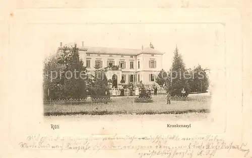 AK / Ansichtskarte Rueti__ZH Krankenasyl 