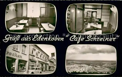 AK / Ansichtskarte Edenkoben Cafe Schreiner Gastraeume Panorama Edenkoben