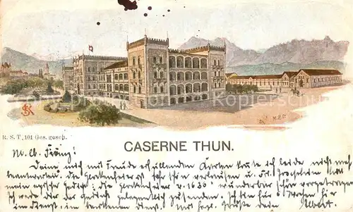 AK / Ansichtskarte Thun_BE Caserne Thun Thun_BE