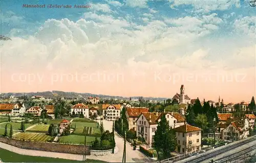 AK / Ansichtskarte Maennedorf Zellersche Anstalt Panorama Maennedorf