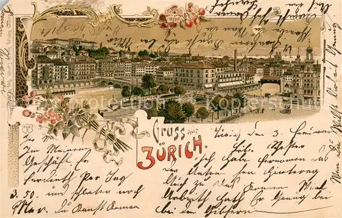 AK / Ansichtskarte Zuerich_ZH Stadtansicht Zuerich_ZH