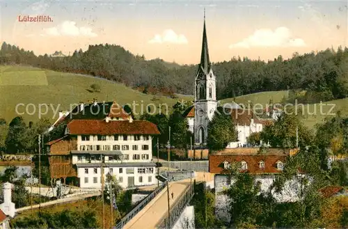 AK / Ansichtskarte Luetzelflueh Goldbach_BE Ortsansicht mit Kirche 