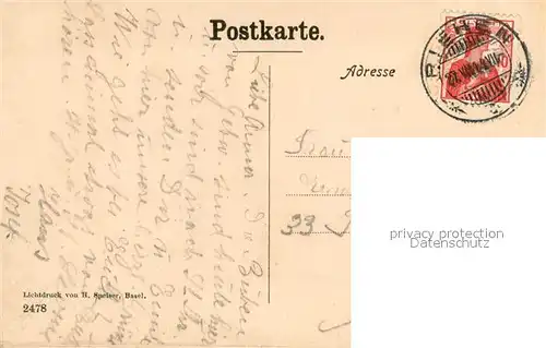 AK / Ansichtskarte St_Chrischona Teilansicht mit Kirche St_Chrischona