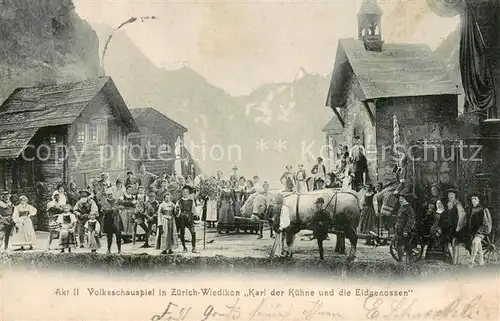 AK / Ansichtskarte Wiedikon Volksschauspiel Karl der Kuehne und die Eidgenossen Wiedikon