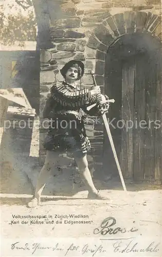 AK / Ansichtskarte Wiedikon Volksschauspiel Karl der Kuehne und die Eidgenossen Wiedikon