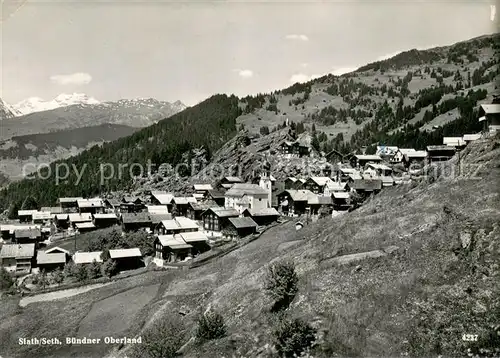 AK / Ansichtskarte Seth_GR Buendner Oberland Panorama 