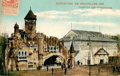 AK / Ansichtskarte Exposition_Bruxelles_1910 Quartier des Attractions Exposition_Bruxelles_1910