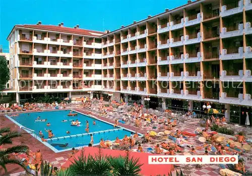 AK / Ansichtskarte Salou_ES Hotel San Diego Swimming Pool 