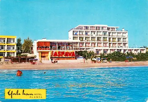 AK / Ansichtskarte Alanya Restaurant Banyolu Motel Strand Ansicht vom Meer aus Alanya