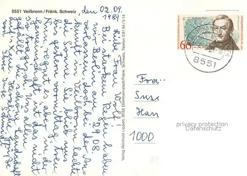 AK / Ansichtskarte Veilbronn Panorama Fraenkische Schweiz Felsen Natur Veilbronn