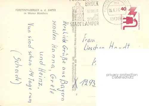 AK / Ansichtskarte Fuerstenfeldbruck Motive Innenstadt Bruecke Parkanlagen Rathaus Partie am Wasser Fuerstenfeldbruck