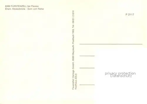 AK / Ansichtskarte Fuerstenzell Stadtpanorama Kirche Schule Zentrum Fuerstenzell