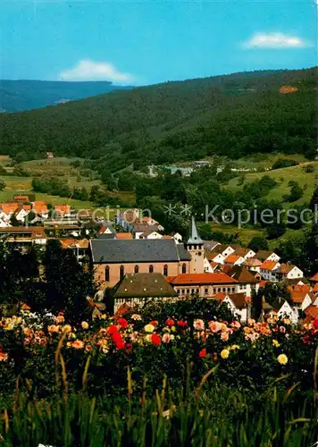 AK / Ansichtskarte Frammersbach Ortsansicht mit Kirche Landschaft Frammersbach