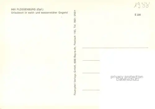 AK / Ansichtskarte Flossenbuerg Panorama Kirche Landschaft Oberpfaelzer Wald Flossenbuerg