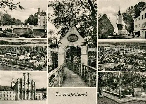 AK / Ansichtskarte Fuerstenfeldbruck Teilansichten Kirche Schloss Fuerstenfeldbruck