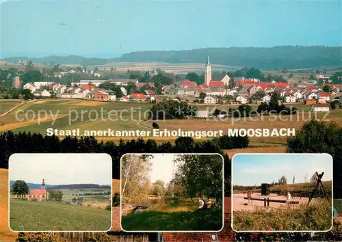 AK / Ansichtskarte Moosbach_Vohenstrauss Panorama Wieskirche Erholungspark Kinderspielplatz Moosbach_Vohenstrauss