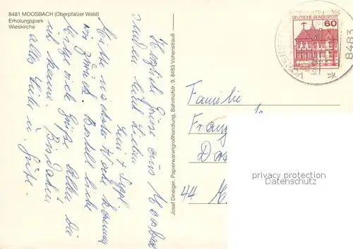 AK / Ansichtskarte Moosbach_Vohenstrauss Panorama Wieskirche Erholungspark Kinderspielplatz Moosbach_Vohenstrauss