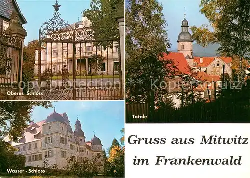 AK / Ansichtskarte Mitwitz Oberes Schloss Wasserschloss Blick zur Kirche Mitwitz
