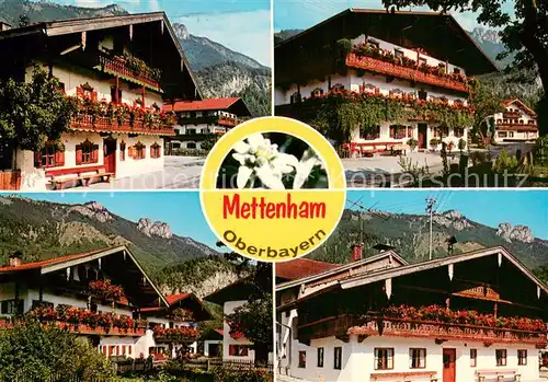 AK / Ansichtskarte Mettenham Wohnhaeuser Blumenschmuck Chiemgauer Alpen Mettenham