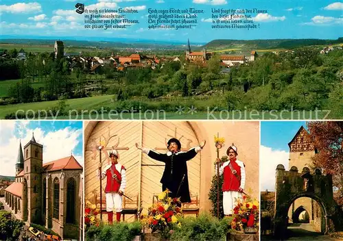 AK / Ansichtskarte Muennerstadt Panorama Stadt des Heimatspiels und der Kunst Joergentor Heimatspiele Kirche Muennerstadt