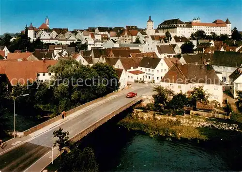 AK / Ansichtskarte Guenzburg Blick zur Stadt Donaubruecke Schloss Guenzburg