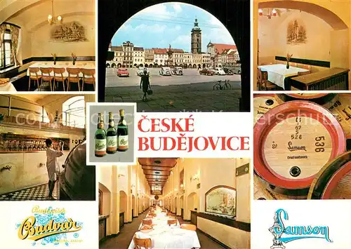 AK / Ansichtskarte Ceske_Budejovice Marktplatz Zentrum Brauerei Gaststaette Ceske Budejovice
