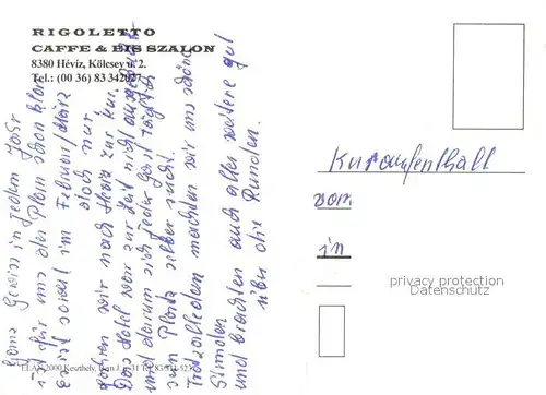 AK / Ansichtskarte Heviz Caffe Eis Salon Rigoletto Thermalbad Heviz