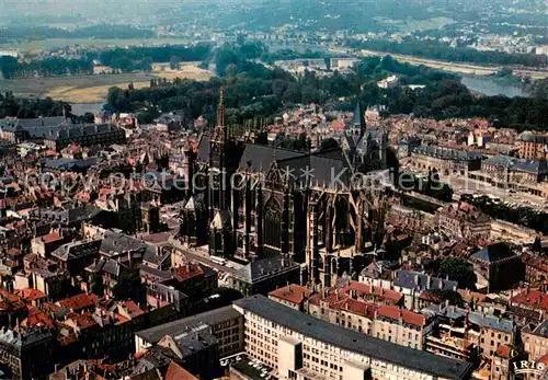 AK / Ansichtskarte Metz_Moselle Fliegeraufnahme Cathedrale St Etienne Metz_Moselle