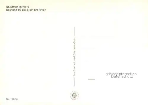 AK / Ansichtskarte Eschenz St. Otmar im Werd Eschenz