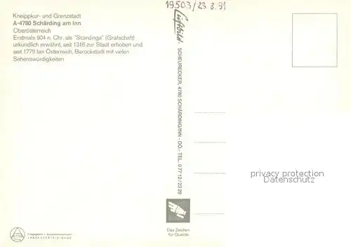 AK / Ansichtskarte Schaerding_Inn Fliegeraufnahme  Schaerding Inn