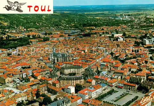 AK / Ansichtskarte Toul_54 Fliegeraufnahme La place ronde et l Eglise Saint Gengoult 