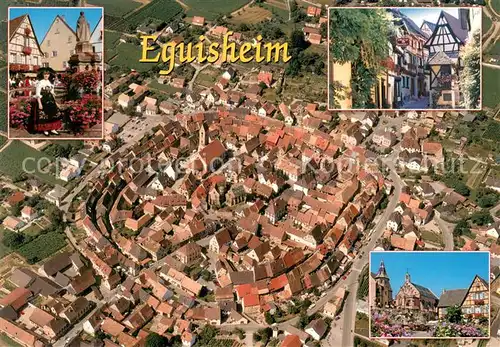 AK / Ansichtskarte Eguisheim_Haut_Rhin Fliegeraufnahme Ville hinstorique Eguisheim_Haut_Rhin