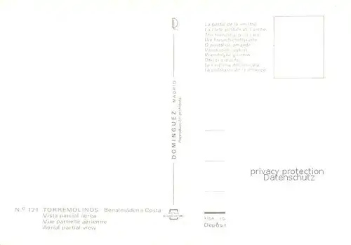 AK / Ansichtskarte Torremolinos_ES Fliegeraufnahme Strand 