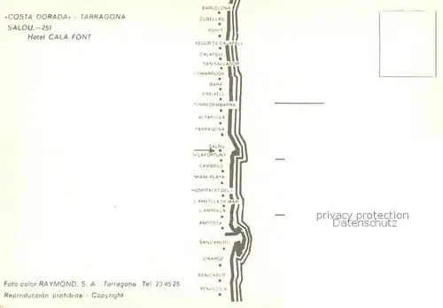 AK / Ansichtskarte Salou_ES Hotel Cala Font Strand 