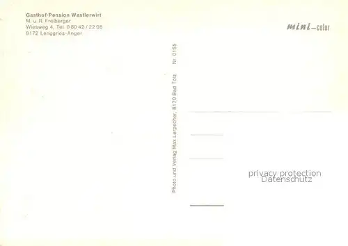 AK / Ansichtskarte Lenggries Gasthof Pension Wastlerwirt Terrassenansicht Lenggries