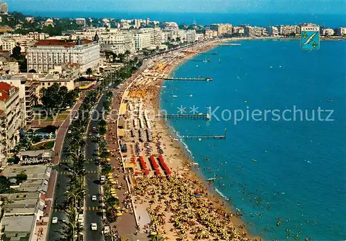 AK / Ansichtskarte Cannes_06 Fliegeraufnahme Les plages de le Croisette 