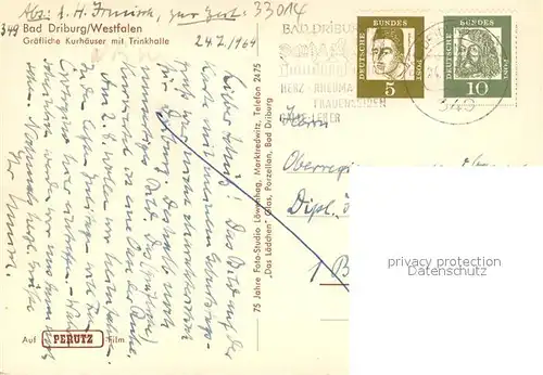 AK / Ansichtskarte Bad_Driburg Graefliche Kurhaeuser m. Trinkhalle Bad_Driburg