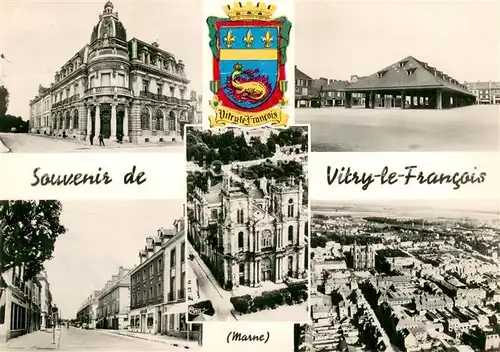 AK / Ansichtskarte Vitry le Francois Fliegeraufnahme Teilansichten Vitry le Francois